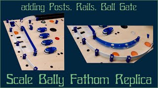 DIY Pinball  Part 4  Bally Fathom Replica  adding Posts Rails Rubbers [upl. by Fatimah]