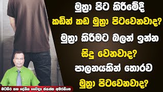 මුත්‍රා කරන්න ගියාම බලන් ඉන්න වෙන කඩින් කඩ මුත්‍රා පිටවෙන තත්ත්වය  Urinary Hesitancy [upl. by Ona]