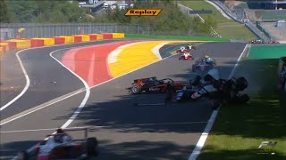 Italian Formula 4 Championship 2023 R2 Circuit de SpaFrancorchamps Huge Crash [upl. by Onibag]