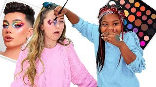 Little Sister Follows James Charles Tutorial  James Charles X Morphe Pallete [upl. by Divod]