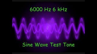 6000 Hz 6 kHz Sine Wave Test Tone  5 Minutes [upl. by Daisie254]