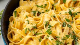 How To Make The Creamiest Fettuccine Alfredo Youll Ever Eat  Delish Insanely Easy [upl. by Hiamerej]