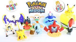 Pokémon Sun and Moon Sol e Lua  McDonalds McLanche Feliz DEZ2017 review brinquedo toys coleção [upl. by Oikim]