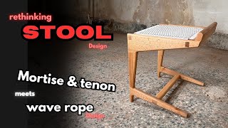 Rethinking stool design  uniq joints meets wavy rope designs [upl. by Nolasba290]