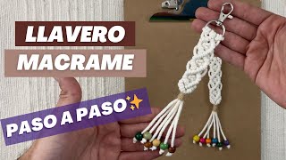 Tutorial llavero de macramé super facil ✨ paso a paso ❤️ [upl. by Philemol]