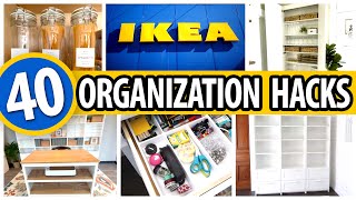 40 BEST IKEA Organization HACKS ✨ small space transformation [upl. by Gilbert387]