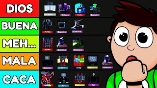 ¡Las MEJORES y PEORES Unidades TIER LIST  Toilet Tower Defense [upl. by Gudren276]