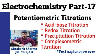 Potentiometric Titration Electrochemistry part17 NETGATEJAM [upl. by Ymia]