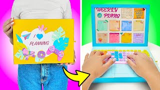 Cute DIY Planner  Easy Paper And Cardboard Crafts [upl. by Nylednarb]