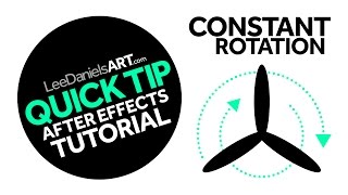 After Effects Tutorial  QUICK TIP  Constant Rotation [upl. by Norward603]