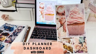 DIY PLANNER DASHBOARD WITH CANVA  How to make dashboards with Canva [upl. by Rettke]