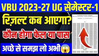 Vinoba Bhave University Semester1 Result big update ⚠️ l कौन पास कौन फेल😱 [upl. by Leeann603]