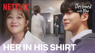 Rowoon is pleasantly surprised by Cho Boah in his shirt  Destined With You Ep 15 ENG SUB [upl. by Ahsekahs]