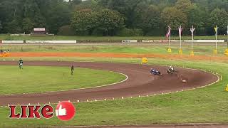 Herxheim Speedway EM U19 Heat 1 Sturz  Crash Adam Bubba Bednar [upl. by Ynahpets]