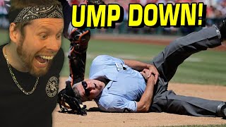 THAT LOOKS LIKE IT HURT MLB Serious injuries of Umps [upl. by Akelam]