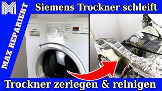 Siemens Trockner schleift  zerlegen amp reinigen  schleifende Geräusche im Trockner [upl. by Ahso]