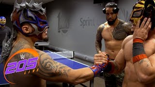 Kalisto amp Lince Dorado celebrate The King of Flights victory WWE 205 Live Exclusive Feb 6 2018 [upl. by Aramad]