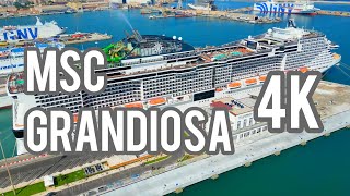 MSC GRANDIOSA Cruise Ship Tour 4K [upl. by Yecniuq]