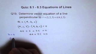 Vector Equation of Perpendicular Line Q19 [upl. by Arnaldo]