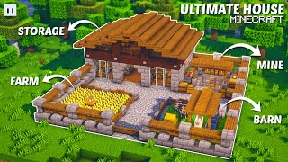 Minecraft  How to Build a Ultimate Survival House  2 Players House [upl. by Ohcamac877]