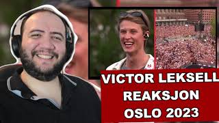 Victor Leksells reaksjon når hele Oslo synger Svag  VGlista 2023  Svag  TEACHER PAUL REACTS [upl. by Tham]