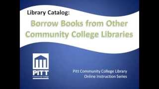 Library Catalog Borrow Books from other Community College Libraries [upl. by Lebatsirhc730]