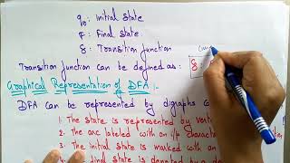 deterministic finite automata DFA  TOC  Lec9  Bhanu Priya [upl. by Dona509]