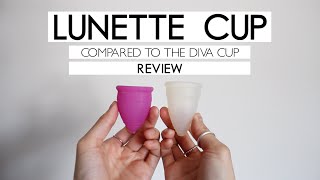 REVIEW  Lunette Cup Compared to the Diva Cup [upl. by Bianka]