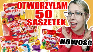 UROCZE POTWORKI 💗 STAR MONSTERS 😁 OTWIERAM 50 SASZETEK unboxing sylwiatestuje [upl. by Butte]