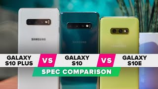 Galaxy S10E vs S10 vs S10 Plus Spec Comparison [upl. by Creigh]