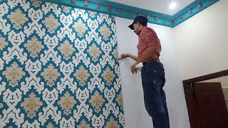 How To Install Wallpaper Like A Pro  Residencial Wallpaper Installation  Start To Finish Tutorial [upl. by Idoux78]