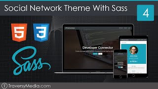 Social Network Theme With Sass  Part 4 [upl. by Aihsetal]