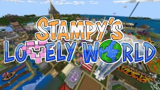 STAMPYS LOVELY WORLD TRIP in Minecraft Bedrock  Visiting Iconic Builds [upl. by Ayisan]