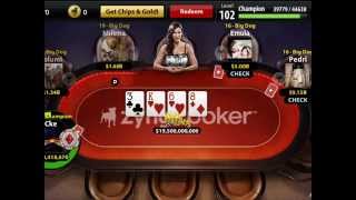 Zynga Poker Biggest Win 250500M 21Billion Pot 2015 [upl. by Atisor]