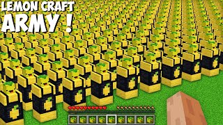 What if I SPAWN A LEMON CRAFT ARMY in Minecraft  1000 OF MY CLONES [upl. by Durwood656]