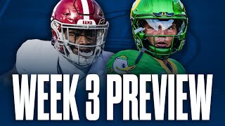 CFB Week 3 Preview  Alabama vs Wisconsin Oregon vs Oregon State Missouri vs Boston College [upl. by Sonstrom159]