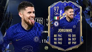 FIFA 22 JORGINHO 97 TOTY PLAYER REVIEW I FIFA 22 ULTIMATE TEAM [upl. by Notneiuq943]