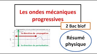 Les ondes mécaniques progressives 2 Bac biof PC SVT SM [upl. by Bordy]