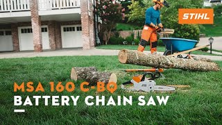 STIHL MSA 160 CBQ Batterypowered Chain Saw  Product Feature [upl. by Castorina890]