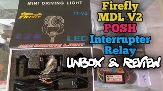 Firefly Mini Driving light V2 4wires amp Interrupter Relay REVIEW  M3MotoVlog [upl. by Stilla569]