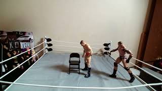 Randy Orton RKO to Gunther WWE figure stopmotion [upl. by Audrye455]