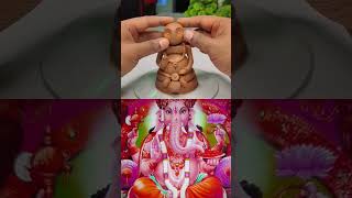 Ganpati ji idol making with clay 🙏 Easy Ganpati making ❤️ Ganpati bappa morya shorts short dance [upl. by Eniamerej529]