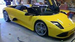 Lamborghini Murcielago Replica Kit Car Final Video B of Car 2 Yellow LP640 Roadster Hard Top [upl. by Geminian]