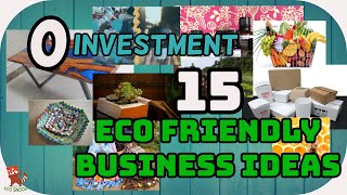 15 INNOVATIVE SUSTAINABLE amp ECO FRIENDLY BUSINESS IDEAS [upl. by Aek973]