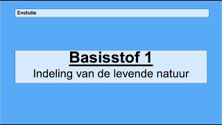 Havo 4  Evolutie  Basisstof 1 Indelen van de levende natuur [upl. by Valda854]