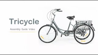 Viribus Folding Tricycle with Rear Basket 7 Speed Assembly Video ATB H [upl. by Orual27]