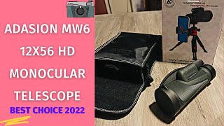 Adasion MW6 12x56 HD Monocular Telescope Review amp Test  Monocular Telescope with Smartphone Adapter [upl. by Aitan]