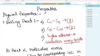 Class 11th  Chemistry  Preparation amp Properties of Alkanes [upl. by Aruon299]