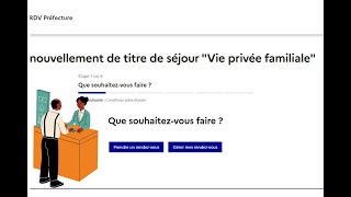 Prendre rendez vous en préfecture de Bobigny renouvellement de titre de séjour vie privée famille [upl. by Shore]