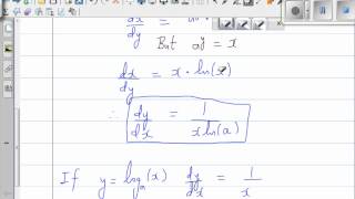 Derivative of logax and log10x [upl. by Baelbeer]